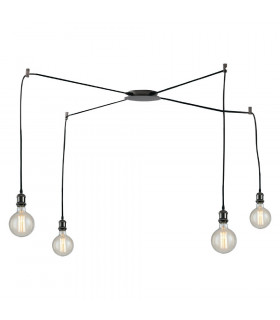 GROOVE 4 Light Cluster Pendant Ceiling Light Copper 250cm