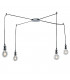 GROOVE 4 Light Cluster Pendant Ceiling Light Chrome 250cm-1