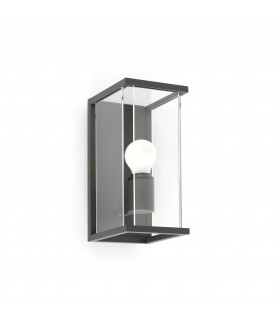 1 Light Outdoor Wall Lantern Dark Grey IP54, E27 - 1