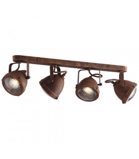 HABANA 4 Light Spotlight Bars Rust 64.5x15.5x11.6cm
