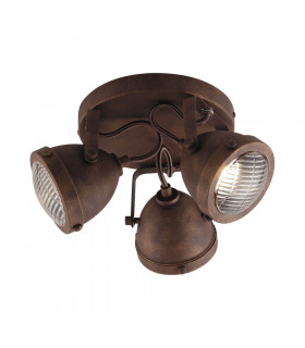 HABANA 3 Light Spotlight Clusters Rust 30.5x15.5cm