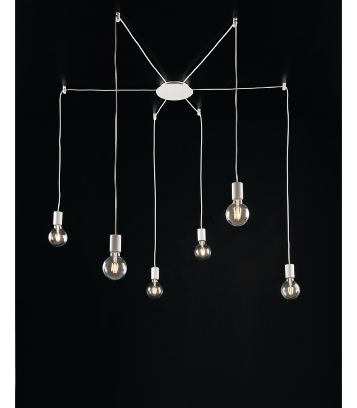 HABITAT 6 Light Cluster Pendant Ceiling Light White 500cm-1