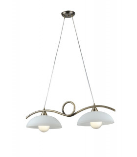 HALLEY 2 Light Straight Bar Pendant Ceiling Light Brown 76x30x24cm-1