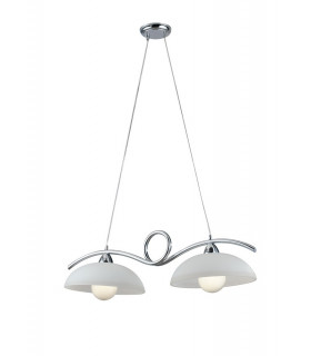 HALLEY 2 Light Straight Bar Pendant Ceiling Light Chrome 76x30x24cm-1