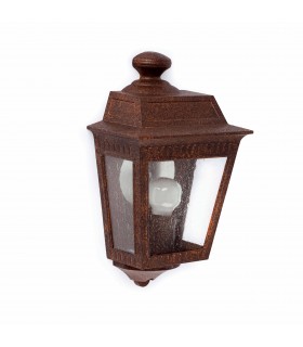 1 Light Outdoor Wall Lantern Rust Brown IP44, E27 - 1