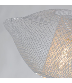 HAREM Wire Frame Pendant Ceiling Light White 40x21cm-2