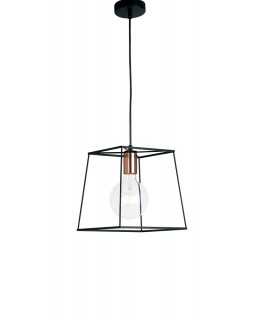 HARLEM Wire Frame Pendant Ceiling Light Black 25x25x20.5cm