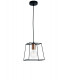 HARLEM Wire Frame Pendant Ceiling Light Black 22x22x18cm