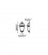 1 Light Outdoor Wall Lantern Rust Brown IP44, E27 - 3