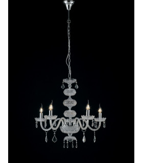 INCANTO 5 Light Chandeliers Chrome Crystal 69x79cm-1