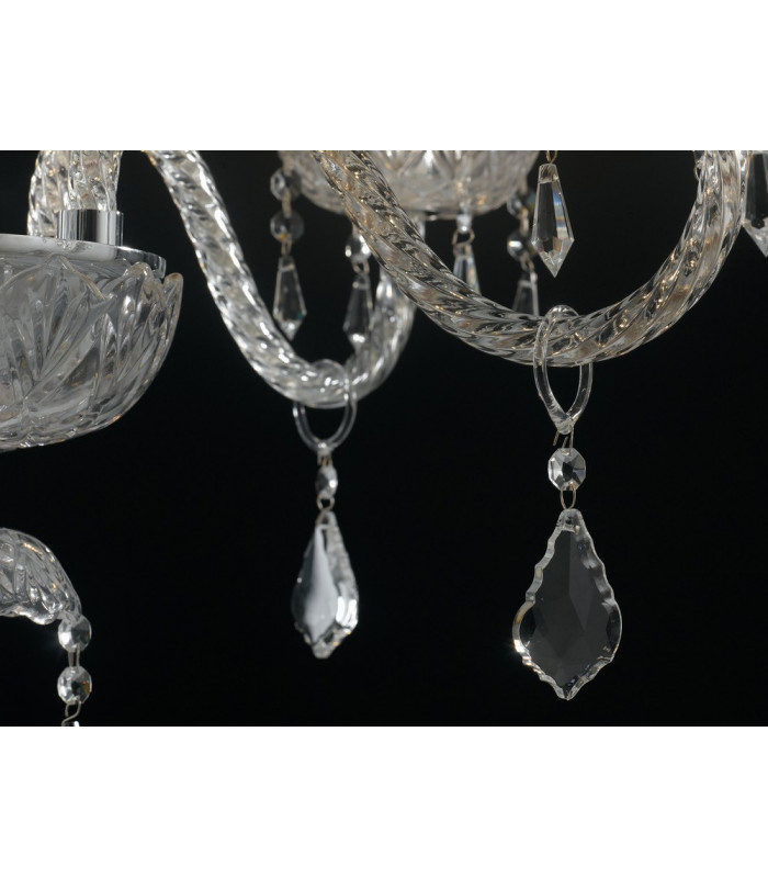 INCANTO 5 Light Chandeliers Chrome Crystal 69x79cm-2