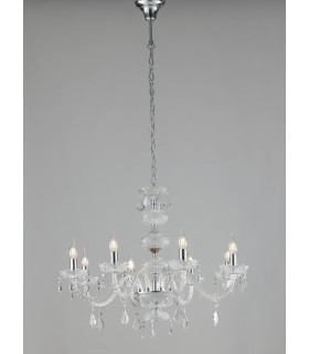 INCANTO 8 Light Chandeliers Chrome Crystal 83x79cm-1