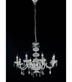 INCANTO 8 Light Chandeliers Chrome Crystal 83x79cm-2