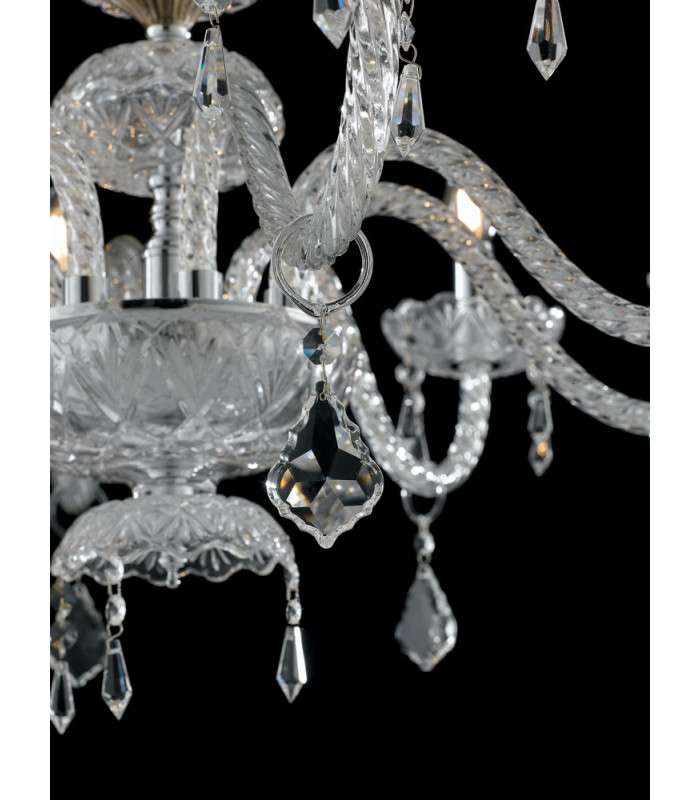 INCANTO 8 Light Chandeliers Chrome Crystal 83x79cm-4