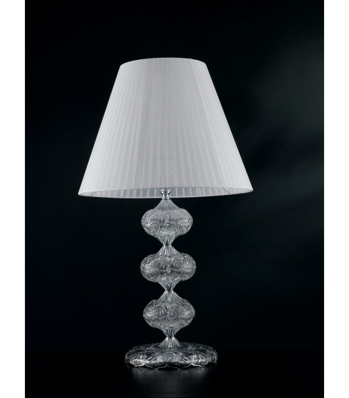 INCANTO Table Lamp with Round Tapered Shade Chrome Crystal 40x68cm-2