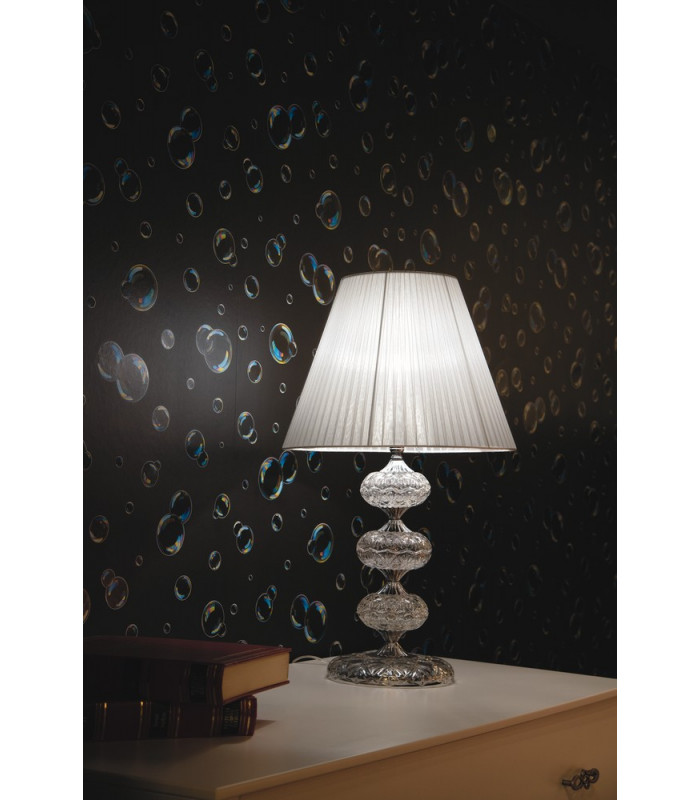 INCANTO Table Lamp with Round Tapered Shade Chrome Crystal 40x68cm-3
