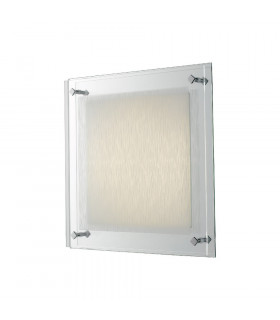 JOYCE LED Patterned Glass Flush Ceiling Light White 1500lm 4000K 35x35cm-1