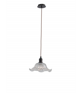 KANSAS Dome Pendant Ceiling Light Transparent 30x11cm