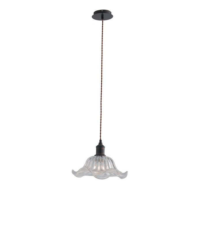 KANSAS Dome Pendant Ceiling Light Transparent 30x11cm