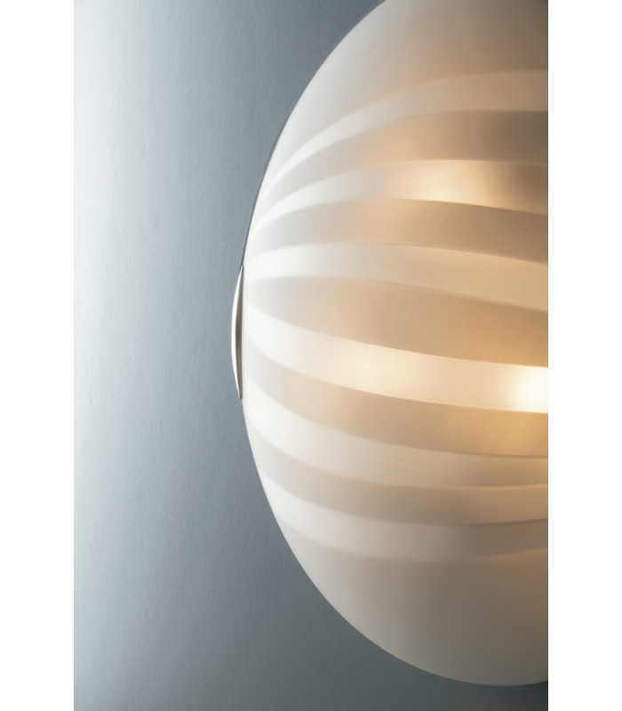 KUNA 3 Light Patterned Glass Flush Ceiling Light White 40cm-3
