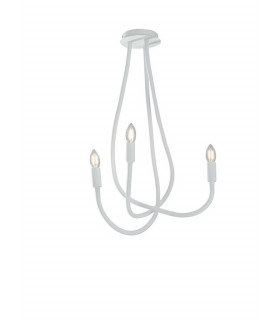 LOVER 3 Light Multi Arm Semi Flush Ceiling light White 100x120cm