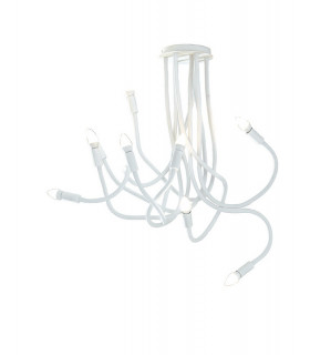 LOVER 9 Light Multi Arm Semi Flush Ceiling light White 100x120cm-1