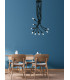 LOVER 9 Light Multi Arm Semi Flush Ceiling light Black 100x120cm-2