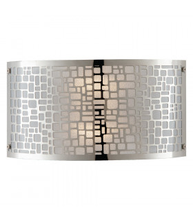 MAYA 2 Light Flush Wall Light Chrome 32x17cm-1