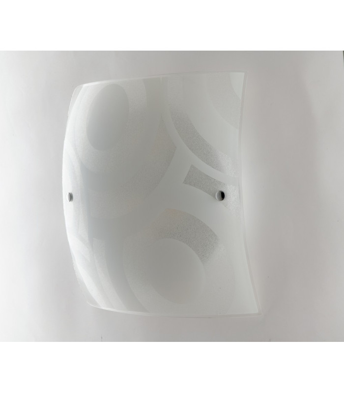 MIRO 2 Light Patterned Glass Flush Ceiling Light White 30x30cm-3