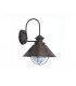 1 Light Outdoor Large Dome Wall Light Rust Brown, E27 - 1