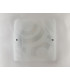 MIRO 2 Light Patterned Glass Flush Ceiling Light White 30x30cm-4