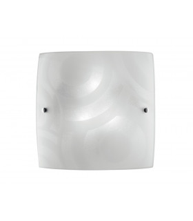 MIRO 3 Light Patterned Glass Flush Ceiling Light White 40x40cm-1