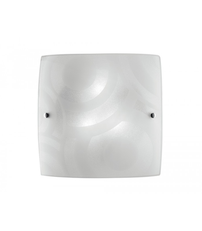 MIRO 3 Light Patterned Glass Flush Ceiling Light White 40x40cm-1