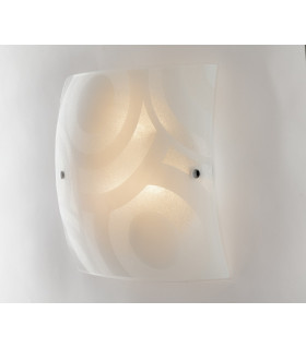 MIRO 3 Light Patterned Glass Flush Ceiling Light White 40x40cm-2
