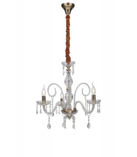 MONALISA 3 Light Chandeliers Gold Crystal 53x70cm