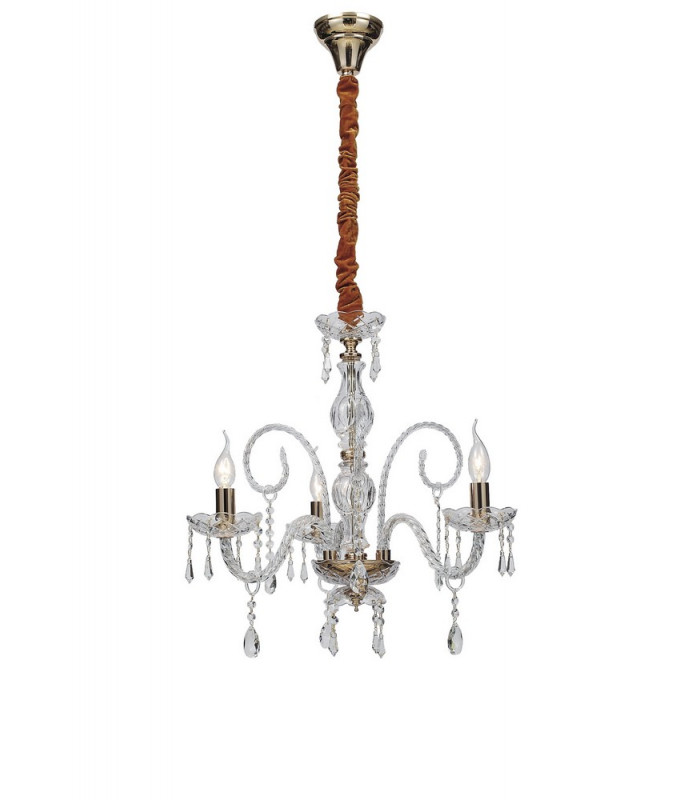 MONALISA 3 Light Chandeliers Gold Crystal 53x70cm