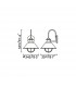1 Light Outdoor Large Dome Wall Light Rust Brown, E27 - 2
