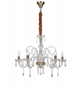 MONALISA 5 Light Chandeliers Gold Crystal 70x70cm