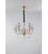 MONET 5 Light Chandeliers with Shades Gold Crystal With Fabric 63x58cm