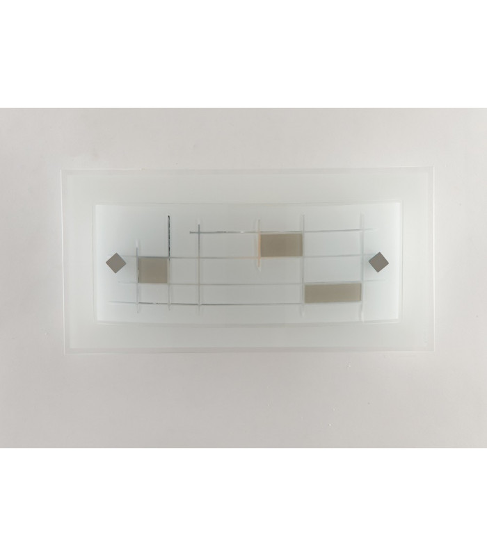 MUSA Flush Wall Light White 30x15cm-3
