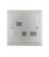 MUSA 2 Light Patterned Glass Flush Ceiling Light White 40x40cm-1