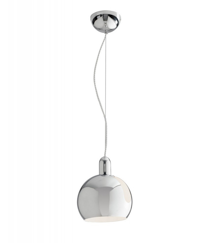 NARCISO Dome Pendant Ceiling Light Chrome 20x22.5cm