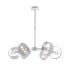 OLYMPIC 6 Light Pendant Ceiling Light White Silver 67x16cm