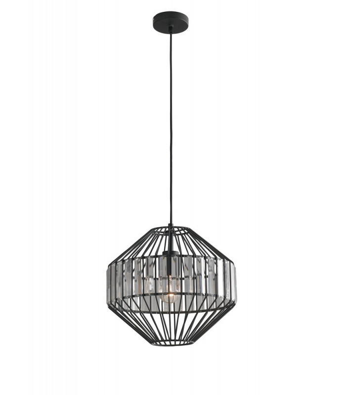 OPIUM Wire Frame Pendant Ceiling Light Black 3.5x36.4cm-1