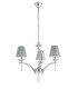 ORCHESTRA 3 Light Chandeliers with Shades Chrome K9 Crystals With Fabric 60x50cm