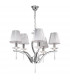ORCHESTRA 5 Light Chandeliers with Shades Chrome K9 Crystals With Fabric 60x50cm-1