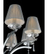 ORCHESTRA 5 Light Chandeliers with Shades Chrome K9 Crystals With Fabric 60x50cm-2