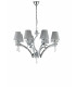 ORCHESTRA 8 Light Chandeliers with Shades Chrome K9 Crystals With Fabric 75x50cm-1