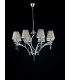 ORCHESTRA 8 Light Chandeliers with Shades Chrome K9 Crystals With Fabric 75x50cm-2