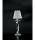 ORCHESTRA Table Lamp with Round Tapered Shade Chrome K9 Crystals With Fabric 15x45cm-3